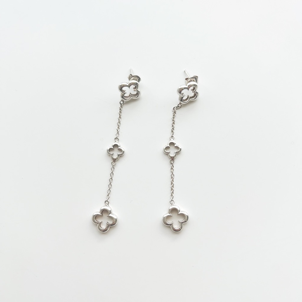 Heidi Klum Clover Sterling Silver Earrings